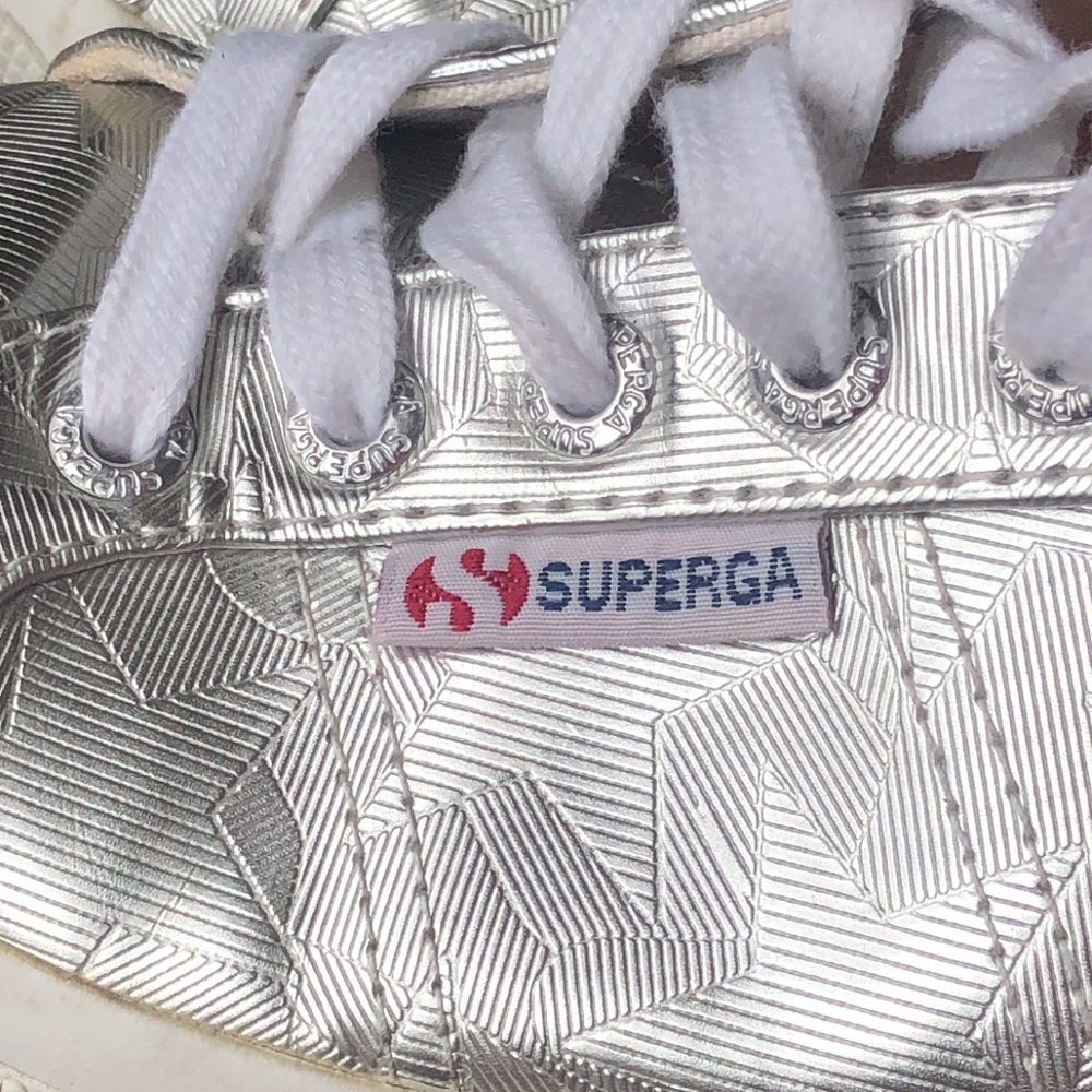 Superga silver star sneakers
